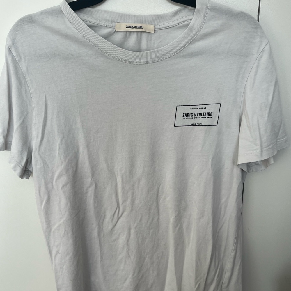 Zadig & Voltaire Studio Homme Art Is Truth White Logo Men’s T-Shirt Size Medium